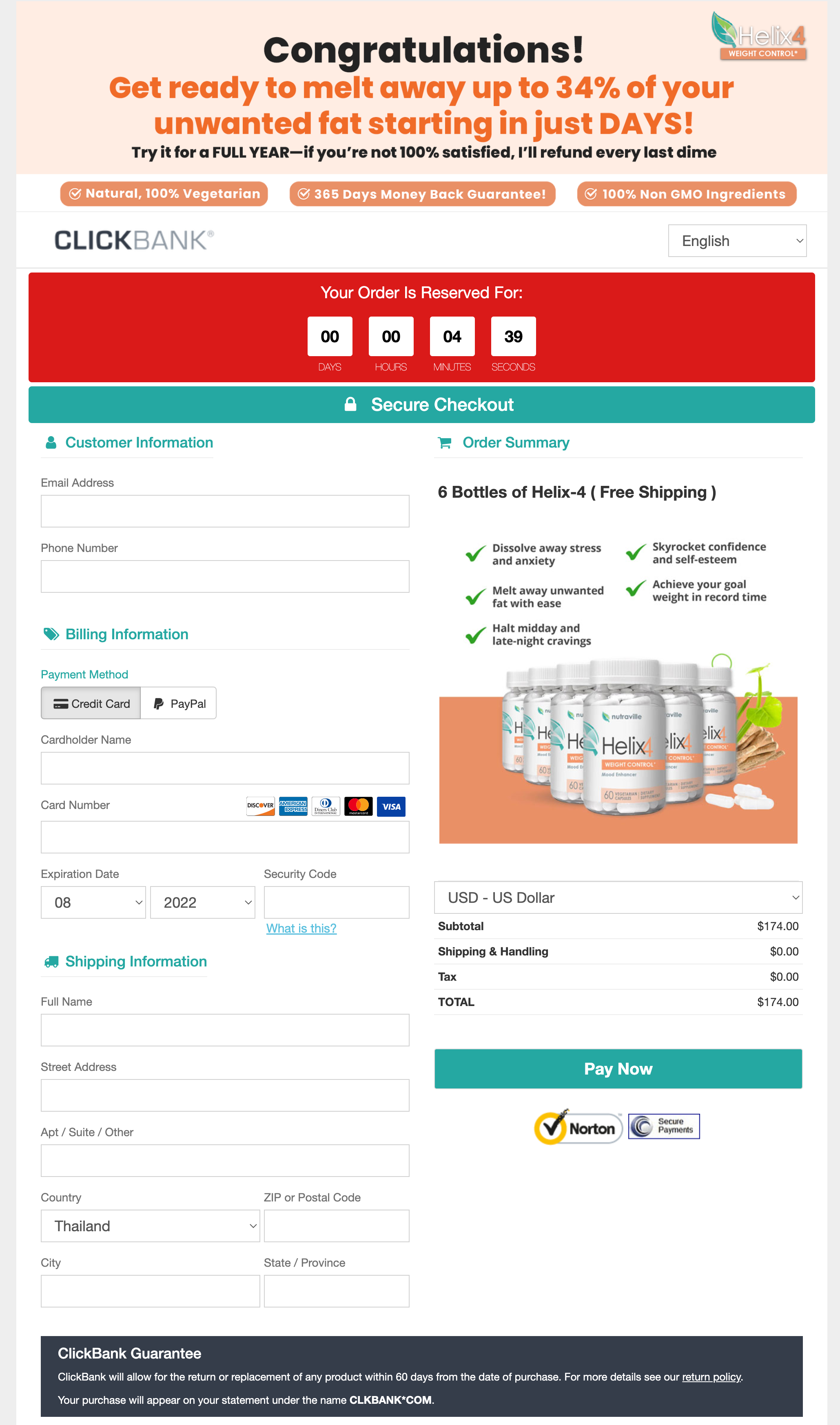 Helix 4 - Order Page